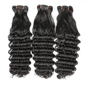 Deep Curly Virgin Human Hair Double Drawn Bundles